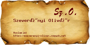 Szeverényi Olivér névjegykártya