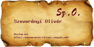Szeverényi Olivér névjegykártya